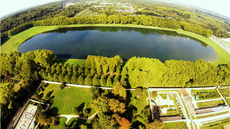 Bassin de Versailles vue aérienne de drone