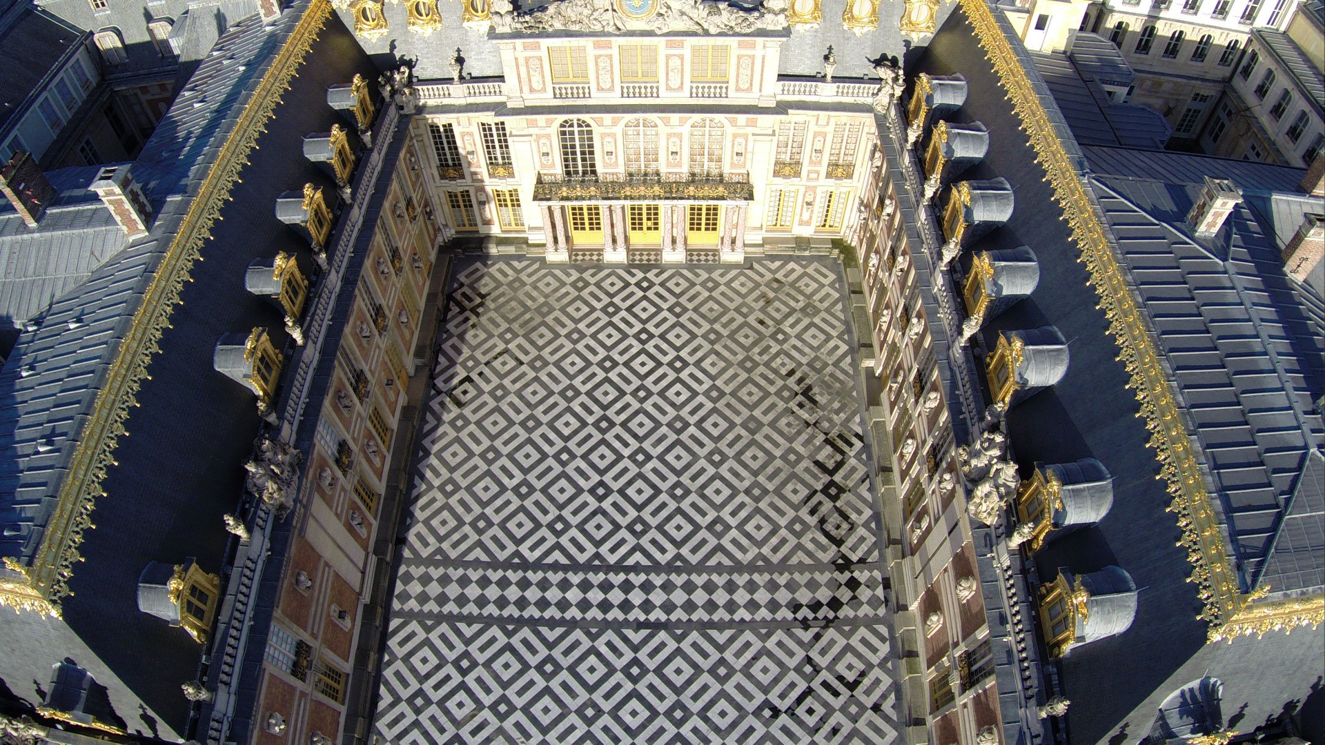 Versailles - Yvelines château en vue plongeante